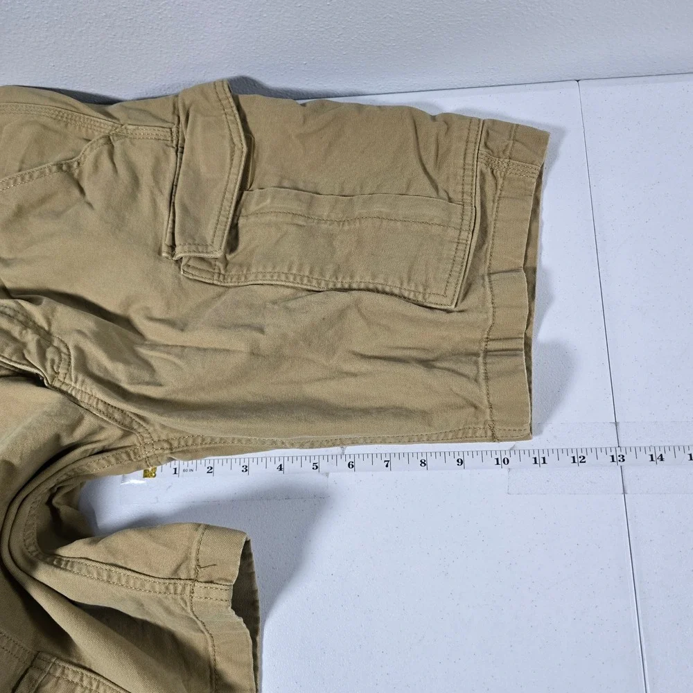 Carhartt Mens Rugged Flex Relaxed‎ Fit Canvas Cargo Work Short Tan BS3542-M 32